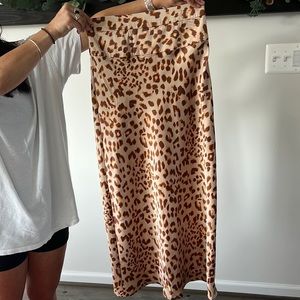 Free people leopard mini skirt